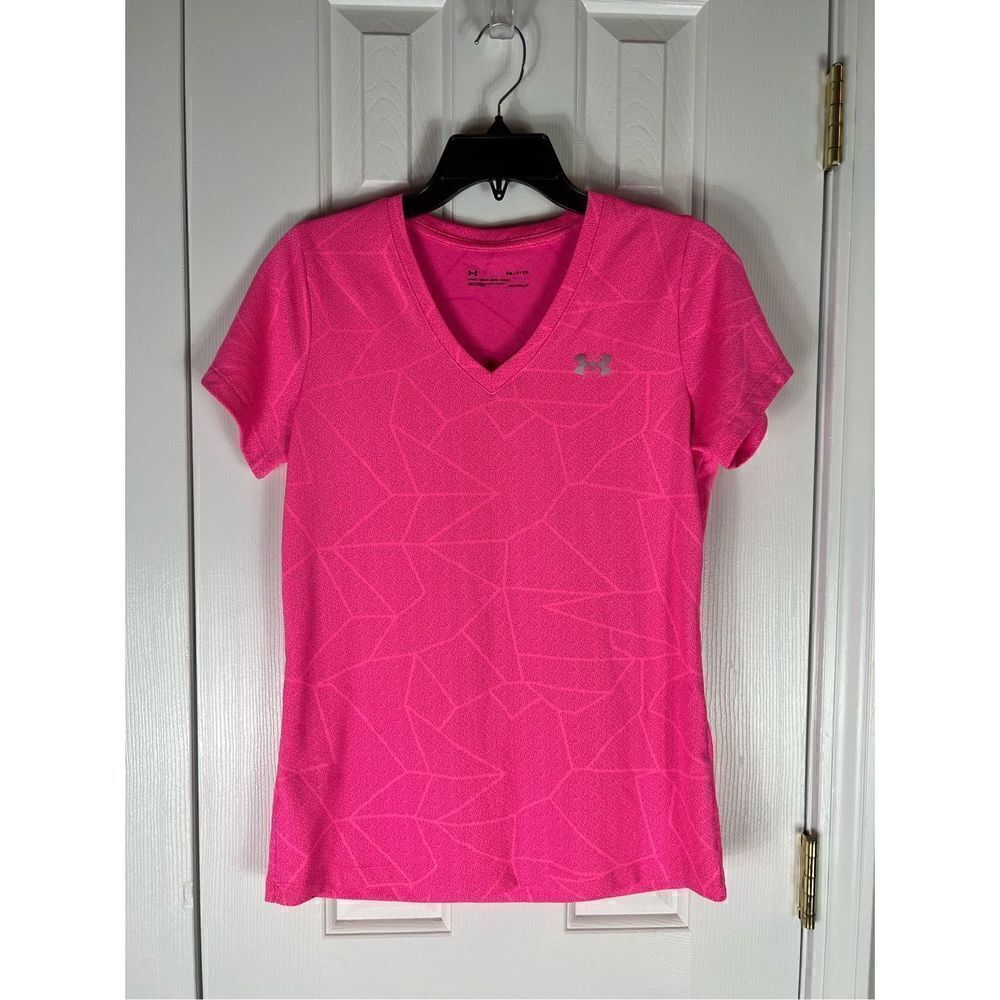 Underarmour Womens Pink Heatgear Shirt Size Small